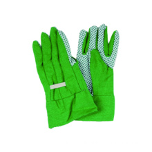 Kid′s Woven Garden Gloves PVC Dots Work Glove